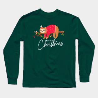 Funny Merry Christmas Sloth Long Sleeve T-Shirt